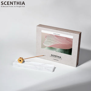 
                  
                    SCENTHIA Lotus Aura Incense – Meditation & Relaxation Gift Box with Stone Burner
                  
                
