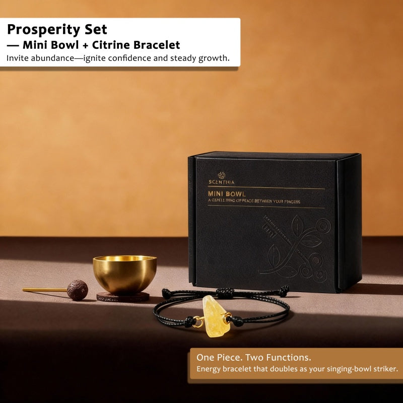 SCENTHIA Mini Singing Bowl — Portable Copper Meditation Bowl