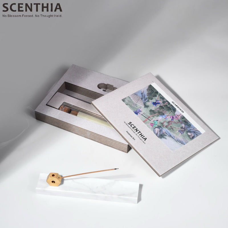 
                  
                    SCENTHIA Agarwood Incense Sticks – Luxury Meditation & Relaxation Gift Set with Stone Burner
                  
                