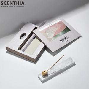 
                  
                    SCENTHIA Lotus Aura Incense – Meditation & Relaxation Gift Box with Stone Burner
                  
                