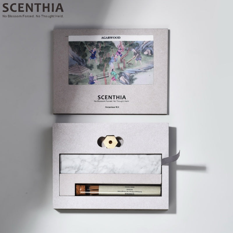 
                  
                    SCENTHIA Agarwood Incense Sticks – Luxury Meditation & Relaxation Gift Set with Stone Burner
                  
                