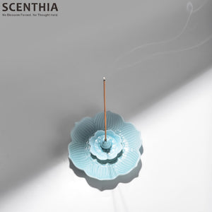 
                  
                    SCENTHIA Ceramic Lotus Incense Holder – Celadon Home Decor & Fragrance Accessory
                  
                
